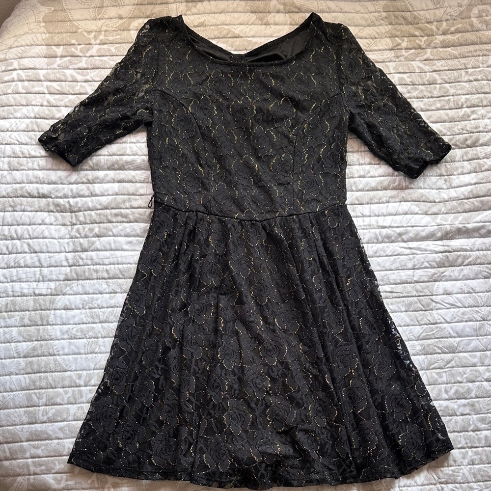 Elegant Black Lace Dress